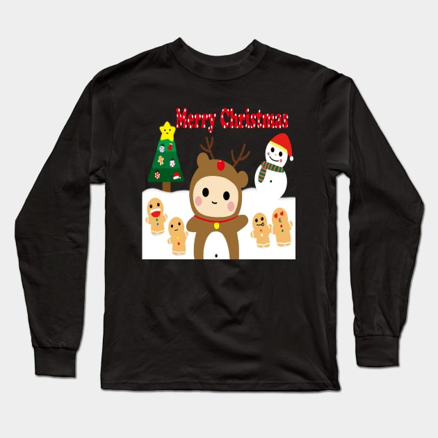 Merry Christmas Long Sleeve T-Shirt by SHINSHIN1991